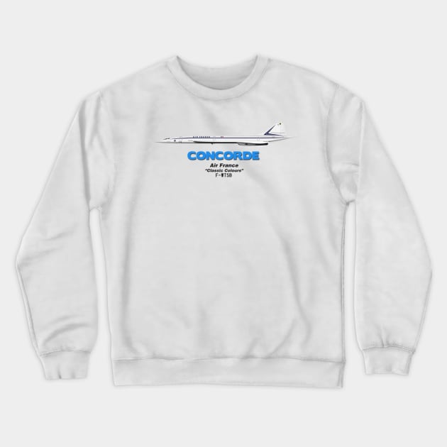 Concorde - Air France "Classic" Crewneck Sweatshirt by TheArtofFlying